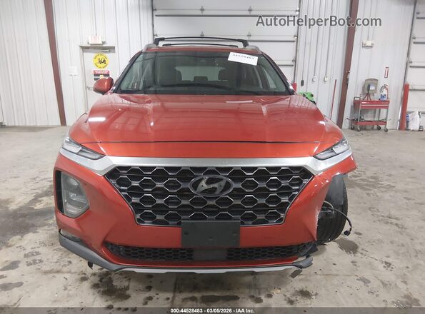 5NMS3CAD7LH207394 2020 HYUNDAI SANTA FE Orange უკანა სალონის ხედი