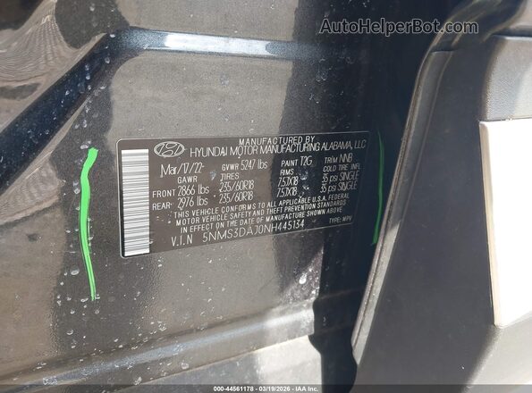 5NMS3DAJ0NH445134 2022 HYUNDAI SANTA FE Gray Widok komory silnika