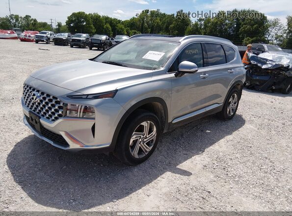 5NMS3DAJ8PH528409 2023 HYUNDAI SANTA FE Silver Առջևի ձախ երեք քառորդ տեսարան