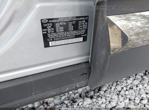 5NMS53AD1LH291707 2020 HYUNDAI SANTA FE Серебряный Вид подкапотного пространства