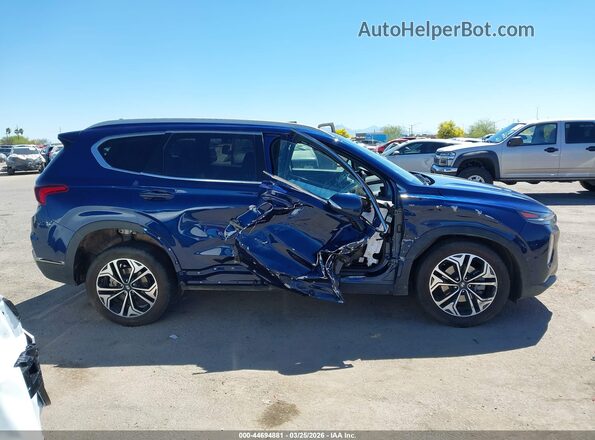 5NMS5CAAXLH206787 2020 HYUNDAI SANTA FE Blue Вид задньої частини салону