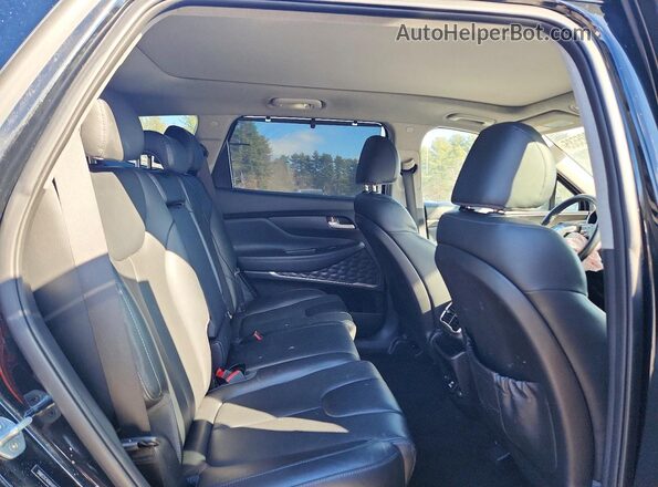5NMS5CAD6KH039210 2019 HYUNDAI SANTA Black Вид задньої частини салону