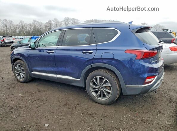 5NMS5CAD7KH102279 2019 HYUNDAI SANTA Blue Trasero izquierdo