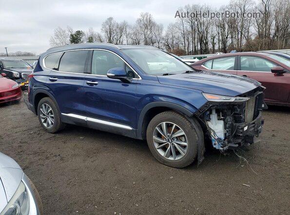 5NMS5CAD7KH102279 2019 HYUNDAI SANTA Blue Delantero derecho