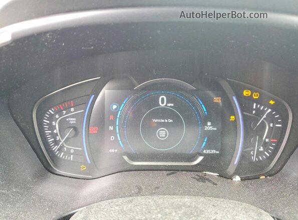 5NMS5CAD7KH102279 2019 HYUNDAI SANTA Blue Vista del cuadro de instrumentos