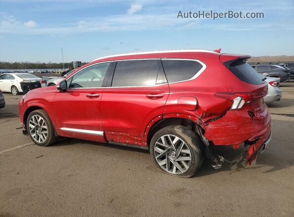 5NMS5DAL6NH439723 2022 HYUNDAI SANTA FE CALLIGRAPHY Red Trasero izquierdo