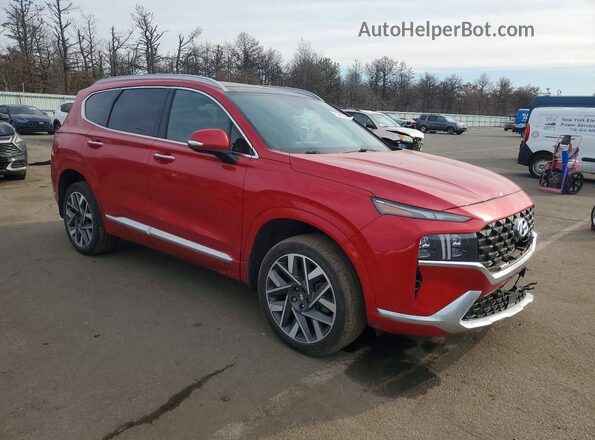 5NMS5DAL6NH439723 2022 HYUNDAI SANTA FE CALLIGRAPHY Red Delantero derecho