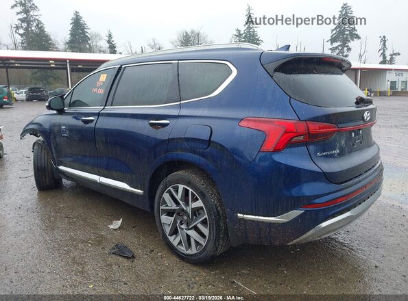 5NMS5DAL8NH469841 2022 HYUNDAI SANTA FE CALLIGRAPHY Blue Rear left