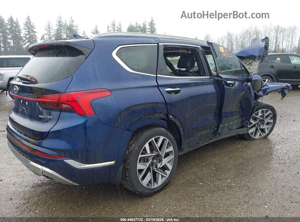 5NMS5DAL8NH469841 2022 HYUNDAI SANTA FE CALLIGRAPHY Blue Rear right