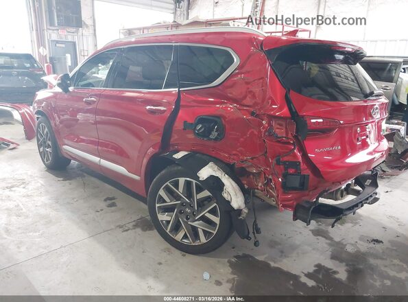 5NMS5DALXPH556515 2023 HYUNDAI SANTA FE CALLIGRAPHY Red Trasero izquierdo