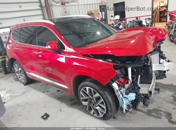 5NMS5DALXPH556515 2023 HYUNDAI SANTA FE CALLIGRAPHY Red Vista interior de 360 grados
