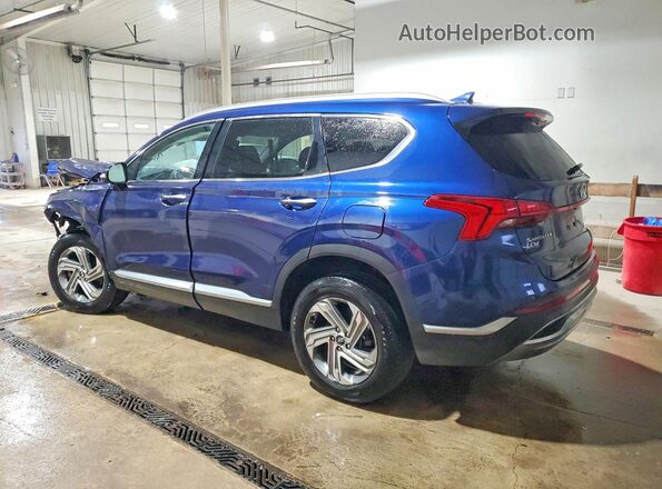 5NMS6DAJ5MH352146 2021 HYUNDAI SANTA Blue Հետևի ձախ