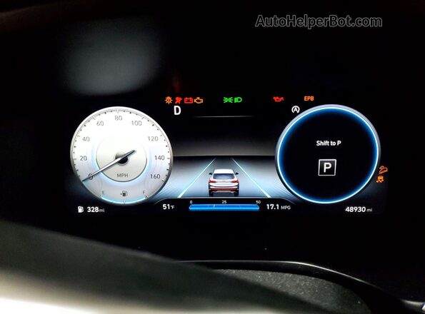 5NMS6DAJ5MH352146 2021 HYUNDAI SANTA Blue Սարքավորումների վահանակի տեսք