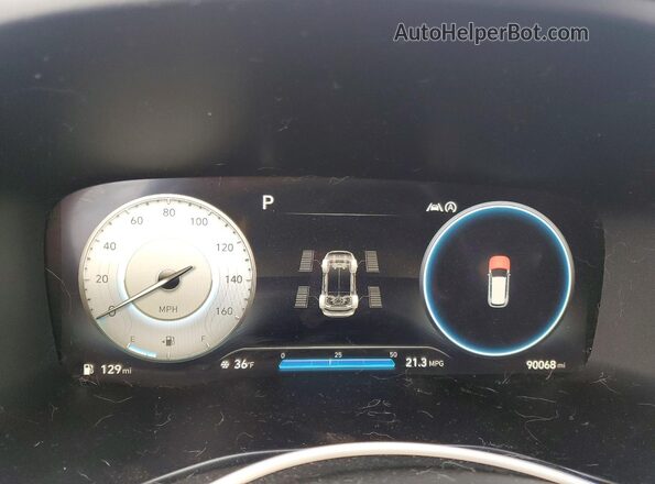 5NMS6DAJ6MH352897 2021 HYUNDAI SANTA Черный Вид щитка приборов