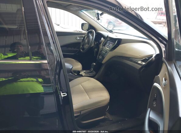 5NMZUDLB3HH008668 2017 HYUNDAI SANTA FE SPORT Black Вид салону спереду