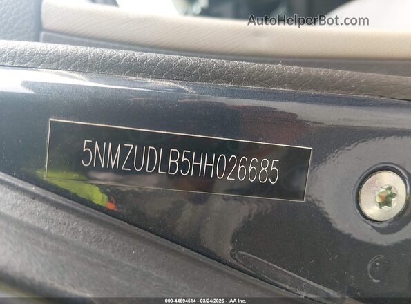 5NMZUDLB5HH026685 2017 HYUNDAI SANTA FE SPORT Navy Вид подкапотного пространства