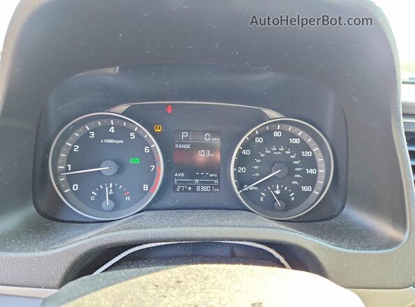 5NPD74LF0JH285632 2018 HYUNDAI ELANTRA Blue Widok zestawu wskaźników