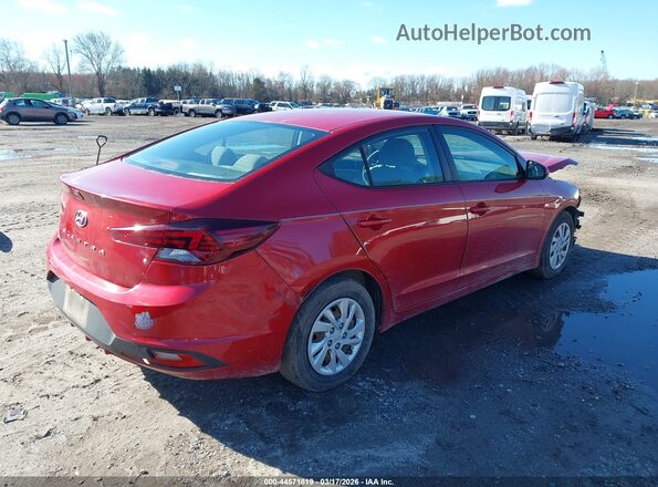 5NPD74LF1KH438262 2019 HYUNDAI ELANTRA Red Trasero derecho