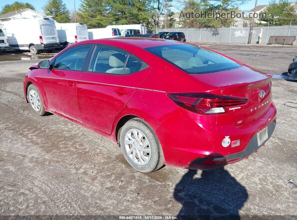 5NPD74LF1KH438262 2019 HYUNDAI ELANTRA Red Trasero izquierdo