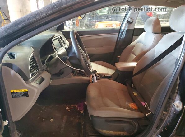 5NPD74LF5JH361295 2018 HYUNDAI ELANTRA Black წინა სალონის ხედი