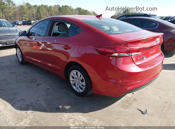 5NPD74LF7HH209786 2017 HYUNDAI ELANTRA Red Trasero izquierdo