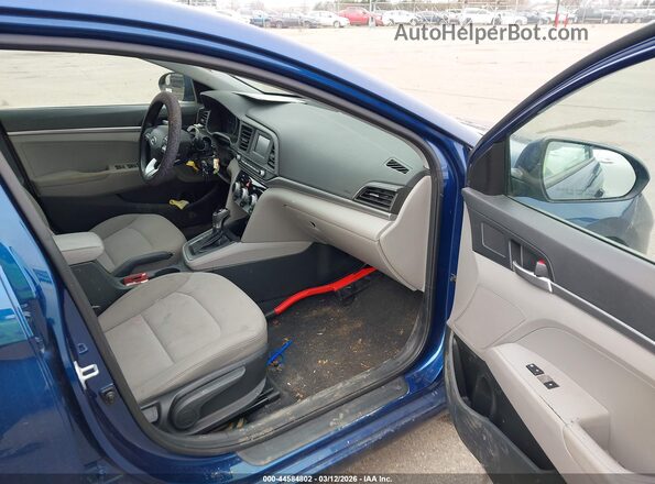 5NPD74LF7KH485456 2019 HYUNDAI ELANTRA Blue Widok wnętrza z przodu