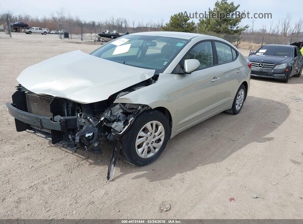 5NPD74LF8JH353059 2018 HYUNDAI ELANTRA Tan წინა მარცხენა ხედი სამი მეოთხედიდან