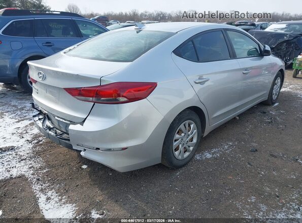 5NPD74LF8JH395697 2018 HYUNDAI ELANTRA Серебряный Задняя правая четверть
