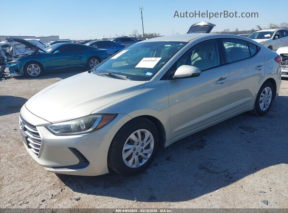 5NPD74LF9HH163376 2017 HYUNDAI ELANTRA Silver წინა მარცხენა ხედი სამი მეოთხედიდან