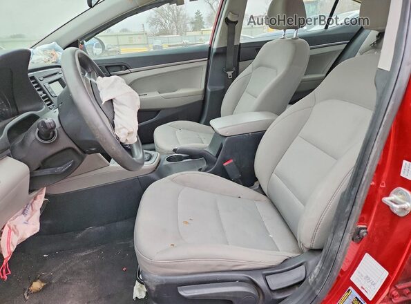 5NPD74LF9HH173616 2017 HYUNDAI ELANTRA Red Вид салону спереду