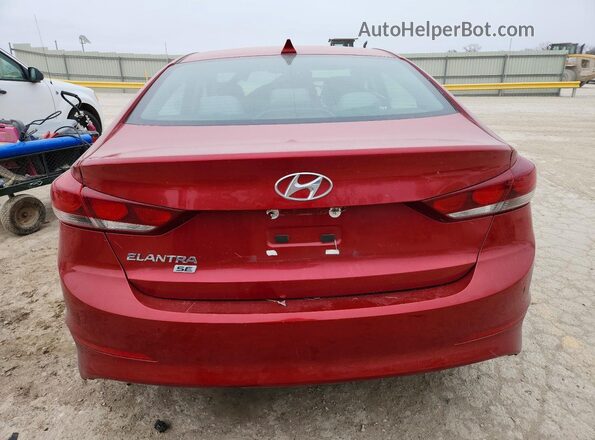 5NPD74LF9HH173616 2017 HYUNDAI ELANTRA Red Вид ззаду