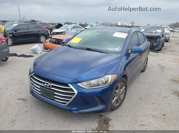 5NPD84LF0HH069481 2017 HYUNDAI ELANTRA Blue წინა მარცხენა ხედი სამი მეოთხედიდან