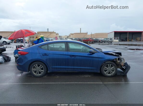 5NPD84LF1JH394825 2018 HYUNDAI ELANTRA Blue Вид задньої частини салону
