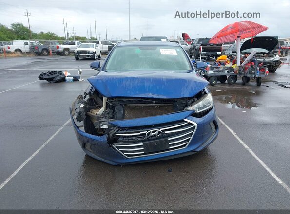 5NPD84LF1JH394825 2018 HYUNDAI ELANTRA Blue Вид щитка приладів