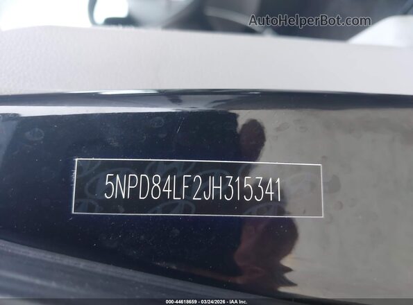 5NPD84LF2JH315341 2018 HYUNDAI ELANTRA Black 