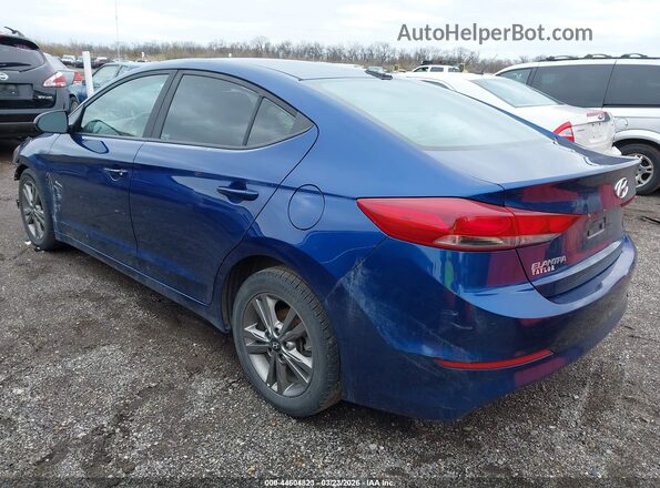5NPD84LF3JH268921 2018 HYUNDAI ELANTRA Blue Rear left