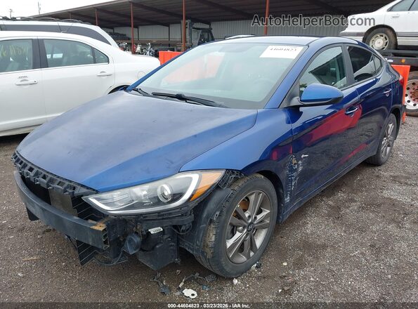 5NPD84LF3JH268921 2018 HYUNDAI ELANTRA Blue Front left