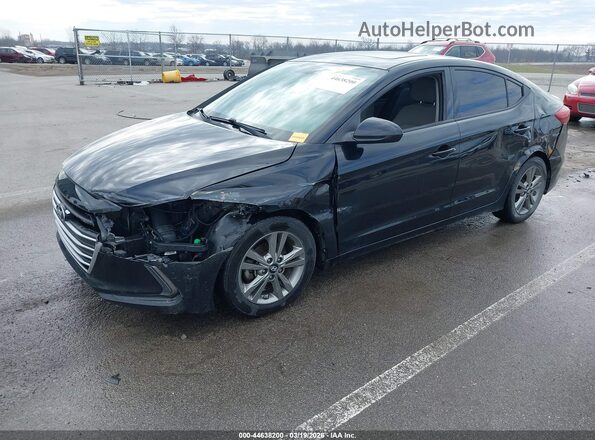5NPD84LF3JH337123 2018 HYUNDAI ELANTRA Черный Передняя левая четверть