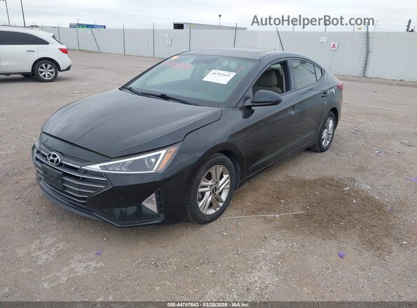 5NPD84LF3LH522050 2020 HYUNDAI ELANTRA Black Առջևի ձախ երեք քառորդ տեսարան
