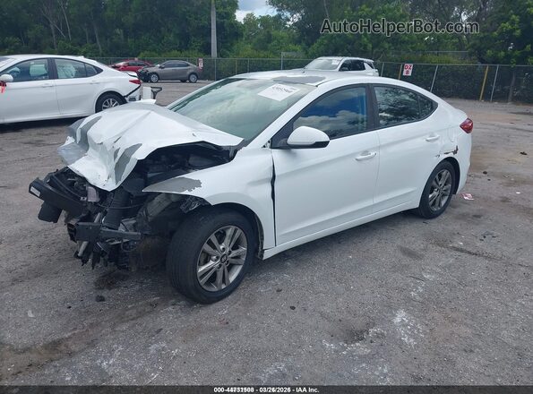 5NPD84LF4JH301957 2018 HYUNDAI ELANTRA White Vista tres cuartos delantera izquierda