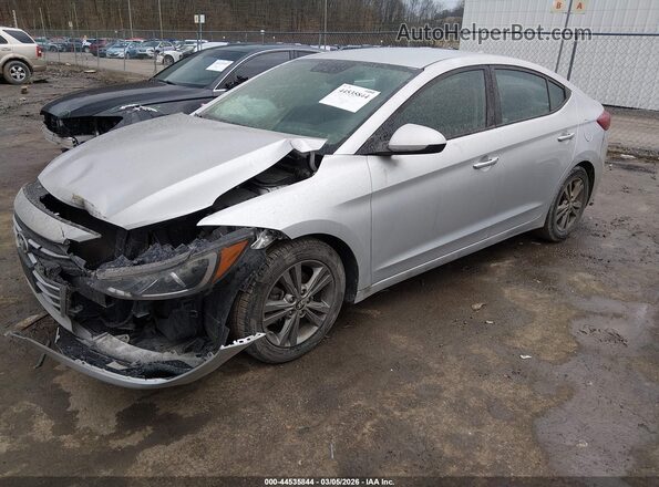 5NPD84LF5JH245320 2018 HYUNDAI ELANTRA Серебряный Передняя левая четверть