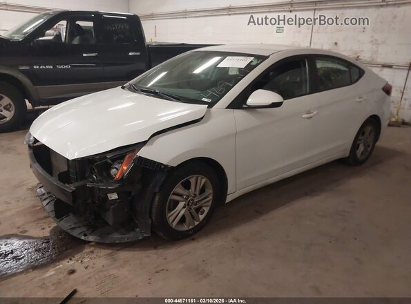 5NPD84LF5KH469219 2019 HYUNDAI ELANTRA White წინა მარცხენა ხედი სამი მეოთხედიდან