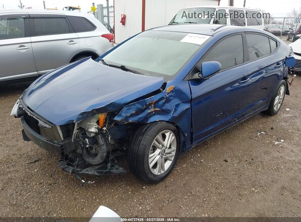 5NPD84LF6LH574112 2020 HYUNDAI ELANTRA Blue Առջևի ձախ երեք քառորդ տեսարան