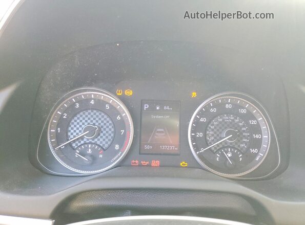 5NPD84LF7KH474907 2019 HYUNDAI ELANTRA White Instrument cluster view