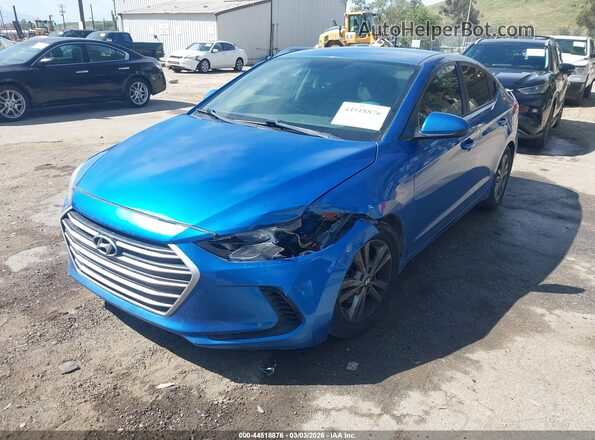 5NPD84LF8HH121990 2017 HYUNDAI ELANTRA Blue წინა მარცხენა ხედი სამი მეოთხედიდან