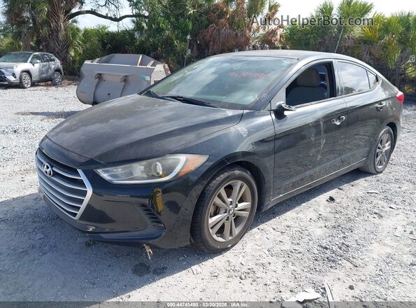5NPD84LF9HH002751 2017 HYUNDAI ELANTRA Black წინა მარცხენა ხედი სამი მეოთხედიდან