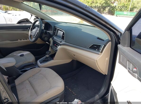 5NPD84LF9HH002751 2017 HYUNDAI ELANTRA Black წინა სალონის ხედი