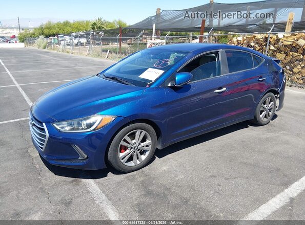 5NPD84LF9HH043669 2017 HYUNDAI ELANTRA Blue Front left
