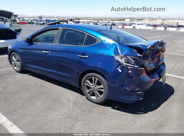 5NPD84LF9HH043669 2017 HYUNDAI ELANTRA Blue Rear left