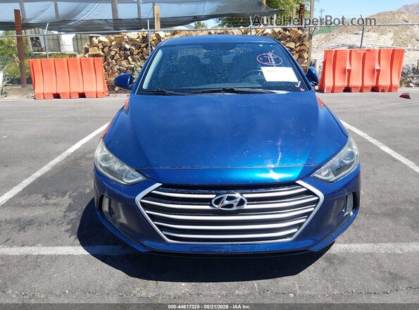 5NPD84LF9HH043669 2017 HYUNDAI ELANTRA Blue Rear interior view